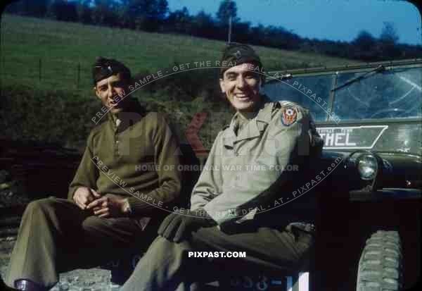 American Willy Jeep in Langres, France in September 1945 ADSEC, Advance Section