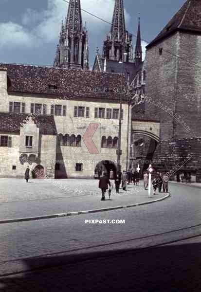 At the Domstraße in Regensburg, Germany 1938