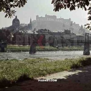 At the river Salzach in Salzburg, Austria ~1938