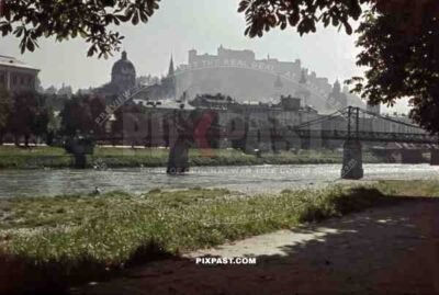 At the river Salzach in Salzburg, Austria ~1938