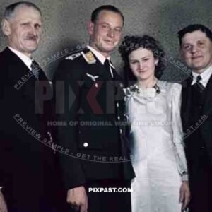 Austrian Air force Pilot officer Luftwaffe Vienna Wien Austria medals uniform wedding family kissing 1941 Smeschkal