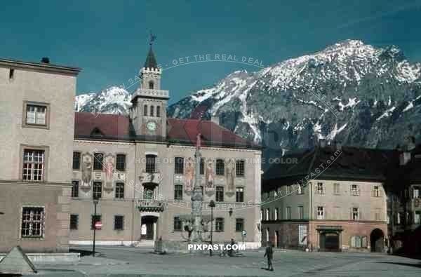 Bad Reichenhall, Bayern, Bavaria, 1938, Rathaus, Town hall, market place, marktplatz, fountain,