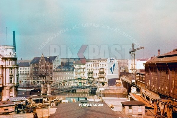 Bahnhof Friedrichstrasse Train station in Berlin Mittel June 1939. Friedrichstrasse Bridge over the Spree. Reichstagufer Strasse.