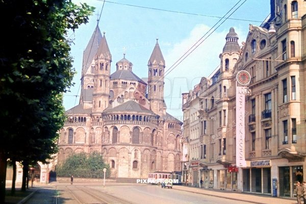 Basilica of the Holy Apostles, Cologne Koln West Germany 1939.  Neumarkt