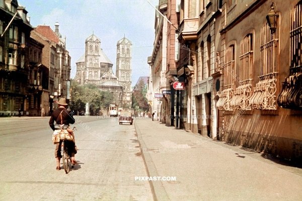 Basilica of the Holy Apostles, Cologne Koln West Germany 1939.  Neumarkt