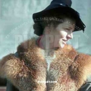 Beautiful young woman in Fur fashion and Hat, Frankfurt Germany. 1939.