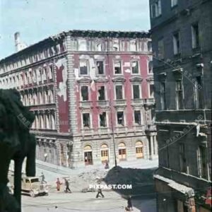 Bombed Destroyed Vienna Wien Austria 1945 wehrmacht truck rubble