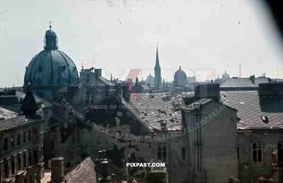 Bombed Karlskirche St Charles’ Church Vienna Austria 1945