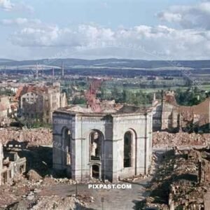 Bombed and destroyed Kassel city. Germany September 1944