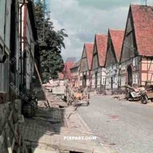 Borgentreich Warburger Börde, German Rural Village with horse wagons, 18.08.1938