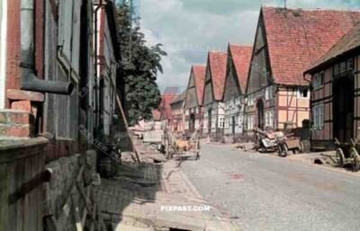 Borgentreich Warburger Börde, German Rural Village with horse wagons, 18.08.1938