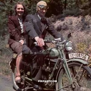 Bremerhaven 1939 Motorbike riding license IY-108756 helmet goggles