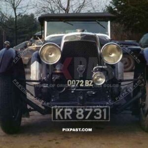 British RAF pilot staff car. 1930 Aston Martin Series-1 International kr 8731 2667 cc. Fliegerhorst Fassberg 1948