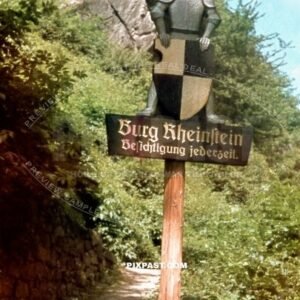 Burg Rheinstein. Rheinstein Castle. Burg Voitsberg.  Vaitzburg. near Bingen West Germany June 1939