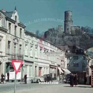 Burgstraße, Bonn, Nordrhein-Westfalen, 1939, Church, St. Michael, Godesburg, mountain.
