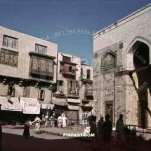 Busy street in Cairo, Egypt 1939
