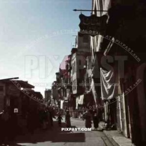 Busy street in Cairo, Egypt 1939