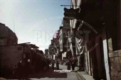 Busy street in Cairo, Egypt 1939