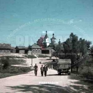 Byransk 1941, Church, town, 10th Motorised infantry division repair werkstatt Bryansk 1941