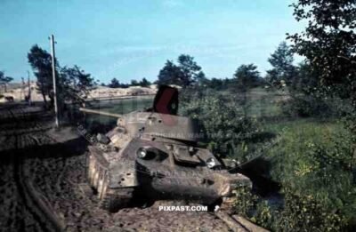 Captured Early Russian T34, Dubno Ukraine 1941, Battle of Brodny. 9. Infantry Division
