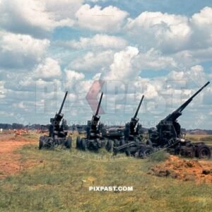 Captured French heavy anti aircraft guns beside Abbeville France May 1940