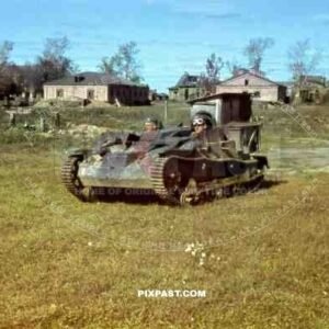 Captured Renault UE 2 French Universal Tankette. 14.Panzerjaeger Kompanie. 6 ID. Rzhev Russia February 1942