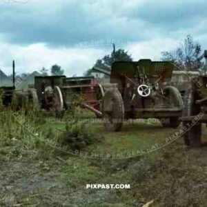 Captured Russian Artillery cannons, Ochtyrka, Ukraine, Winter 1941, 94. Infantry Division,
