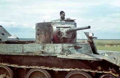 Captured Russian BT-5 with mariupol turret. Panzer Tank, Kharkov, 1942, 22nd Panzer Division, 204th Panzer Regiment.