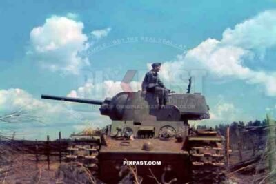Captured Russian KV-1 model heavy tank 1942 near Stalingrad