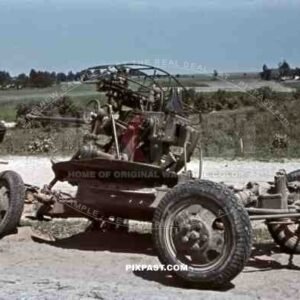Captured Soviet 37-mm Anti-aircraft Gun 61-K near Bohushivka, Ukraine 1941
