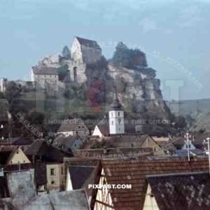 Castle and church of Pottenstein, Germany 1939