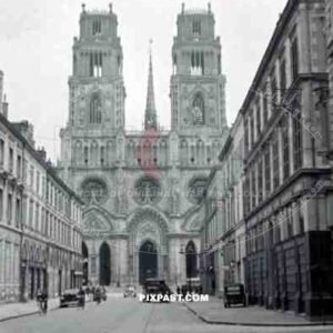 Cathedral Sainte-Croix d’Orléans in Orlean, France 1940