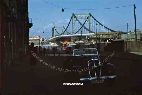 Chain bridge in Cologne, Germany ~1940