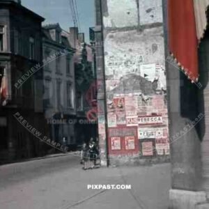 Cherbourg France 1945 Liberated Free French Flag posters advertisements