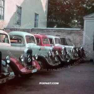 Civilian Mercedes Diesel trucks being used by the local RAD in Vienna Austria 1939