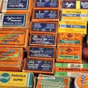 Collection of rare German war time color and black and white photo camera film