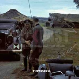 Colonel-General Heinz Guderian with Horch Kfz. 21 Staff Car, Beresina August 1941, 3rd Panzer Division.