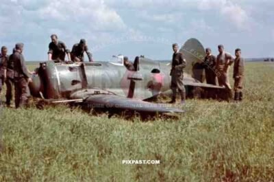 Crashed Polikarpow I-16 near Riwne, Ukraine 1941