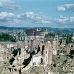 Destroyed / Bombed Royal Prussian Hoftheater and Friedrichsplatze.  Kassel Cassel Germany June 1944
