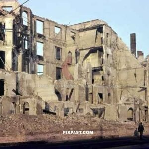Destroyed apartment and shop buildings on the Kurfurstendamm Berlin Germany. June 1946