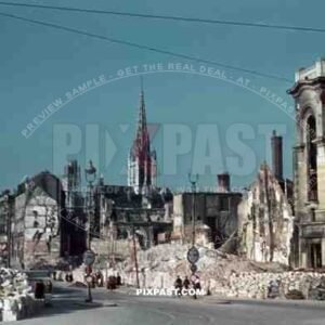 Destroyed centre of Rouen France 1940
