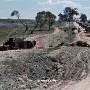 Destroyed tanks near Dubno-Lutsk-Brody, Ukraine 1941