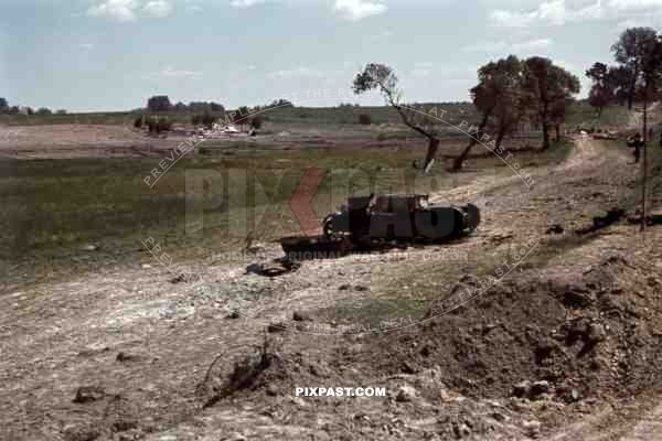 Destroyed tanks near Dubno-Lutsk-Brody, Ukraine 1941