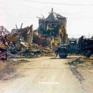 Diamond T 969 4Ton 6x6 Wrecker US Army Truck in Fulda Germany March 1945. American 26th Division