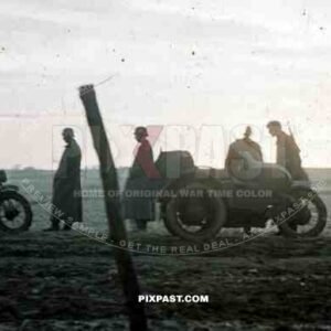 Don, Tschir, 1942, Motor Bike Messengers in Mud, Kradmelder, 22nd Panzer Division, sunrise,
