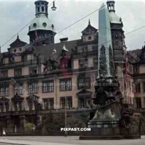 Dresden castle and Wettin-Obelisk, Germany 1939