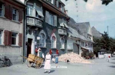 Durrheim Postgebaude 1936 Postamp Post Office cart bike shops