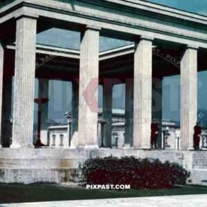 Ehrentempel, Konigsplatz, Munich 1936, SS military guard. changing of the guard.