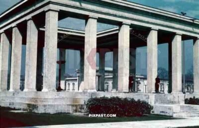 Ehrentempel, Konigsplatz, Munich 1936, SS military guard. changing of the guard.
