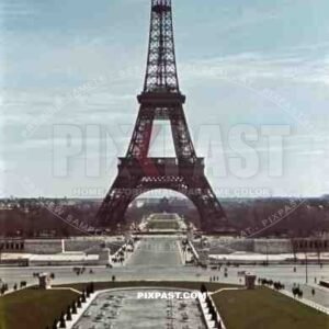 Eiffel Tower in Paris, France 1937